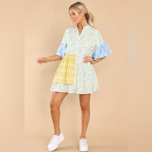 Forgive and Forget Green Multi Print Dress - Picture 2 of 4